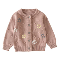 Load image into Gallery viewer, Baby Kid Girls Embroidered Cardigan Knitwear Wholesale 220817158
