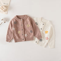 Load image into Gallery viewer, Baby Kid Girls Embroidered Cardigan Knitwear Wholesale 220817158
