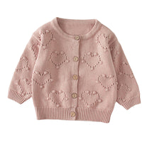Load image into Gallery viewer, Baby Girls Solid Color Cardigan Knitwear And Rompers Wholesale 220817168
