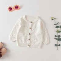 Load image into Gallery viewer, Baby Girls Solid Color Cardigan Knitwear And Rompers Wholesale 220817168
