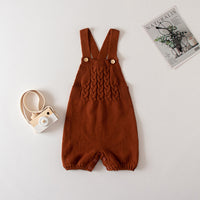 Load image into Gallery viewer, Baby Unisex Solid Color Knitwear Rompers Wholesale 220817169
