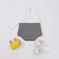 Load image into Gallery viewer, Baby Girls Color-blocking Crochet Rompers Wholesale 22081717
