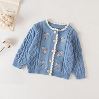 Load image into Gallery viewer, Baby Girls Embroidered Cardigan Knitwear Wholesale 220817171
