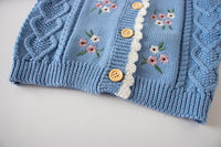 Load image into Gallery viewer, Baby Girls Embroidered Cardigan Knitwear Wholesale 220817171
