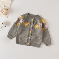 Load image into Gallery viewer, Baby Girls Flower Embroidered Cardigan Wholesale 220817177
