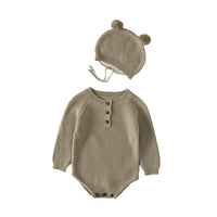 Load image into Gallery viewer, Baby Unisex Solid Color Crochet Rompers Wholesale 220817182
