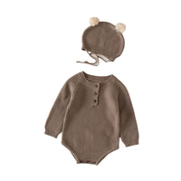 Load image into Gallery viewer, Baby Unisex Solid Color Crochet Rompers Wholesale 220817182
