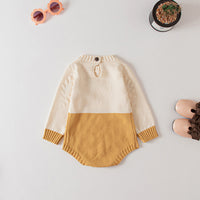 Load image into Gallery viewer, Baby Girls Flower Embroidered Knitwear Rompers Wholesale 220817186
