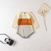Load image into Gallery viewer, Baby Unisex Color-blocking Knitwear Rompers Wholesale 220817188
