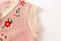 Load image into Gallery viewer, Baby Girls Flower Embroidered Vests Waistcoats Cardigan Wholesale 220817189
