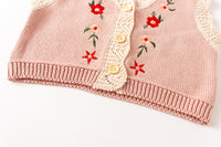 Load image into Gallery viewer, Baby Girls Flower Embroidered Vests Waistcoats Cardigan Wholesale 220817189
