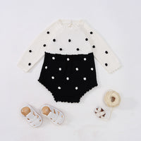 Load image into Gallery viewer, Baby Girls Color-blocking Crochet Rompers Wholesale 22081719
