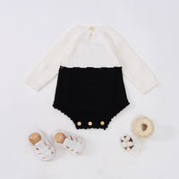 Load image into Gallery viewer, Baby Girls Color-blocking Crochet Rompers Wholesale 22081719
