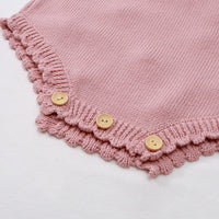 Load image into Gallery viewer, Baby Girls Color-blocking Crochet Rompers Wholesale 22081719
