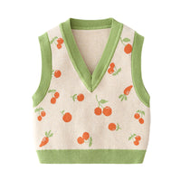 Load image into Gallery viewer, Baby Kid Girls Fruit Crochet Vests Waistcoats Knitwear Wholesale 220817201
