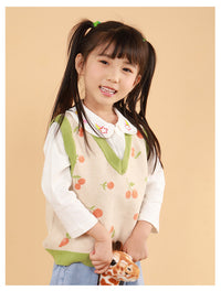 Load image into Gallery viewer, Baby Kid Girls Fruit Crochet Vests Waistcoats Knitwear Wholesale 220817201
