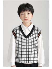 Load image into Gallery viewer, Baby Kid Boys Checked Vests Waistcoats Wholesale 220817209
