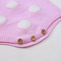 Load image into Gallery viewer, Baby Girls Polka dots Crochet Rompers Wholesale 22081722
