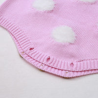 Load image into Gallery viewer, Baby Girls Polka dots Crochet Rompers Wholesale 22081722
