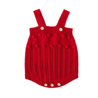 Load image into Gallery viewer, Baby Kid Unisex Solid Color Crochet Cardigan Rompers Wholesale 220817223
