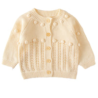 Load image into Gallery viewer, Baby Kid Unisex Solid Color Crochet Cardigan Rompers Wholesale 220817223
