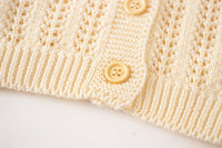 Load image into Gallery viewer, Baby Kid Unisex Solid Color Crochet Cardigan Rompers Wholesale 220817223

