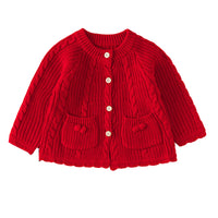 Load image into Gallery viewer, Baby Kid Unisex Solid Color Crochet Cardigan Wholesale 220817236
