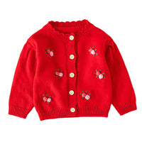 Load image into Gallery viewer, Baby Kid Girls Flower Crochet Embroidered Cardigan Wholesale 220817241
