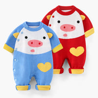 Load image into Gallery viewer, Baby Unisex Love heart Cartoon Crochet Sweaters Jumpsuits Wholesale 220817242
