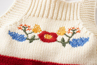 Load image into Gallery viewer, Baby Girls Flower Crochet Embroidered Sweaters Tops Rompers Wholesale 220817254
