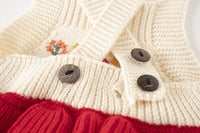 Load image into Gallery viewer, Baby Girls Flower Crochet Embroidered Sweaters Tops Rompers Wholesale 220817254
