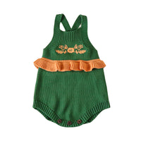Load image into Gallery viewer, Baby Girls Flower Crochet Embroidered Knitwear Rompers Wholesale 220817261
