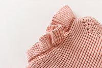 Load image into Gallery viewer, Baby Girls Solid Color Crochet Knitwear Tops Wholesale 220817262
