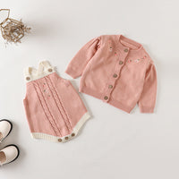 Load image into Gallery viewer, Baby Girls Flower Embroidered Knitwear Jackets Outwears Wholesale 220817264
