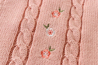 Load image into Gallery viewer, Baby Girls Flower Embroidered Knitwear Jackets Outwears Wholesale 220817264
