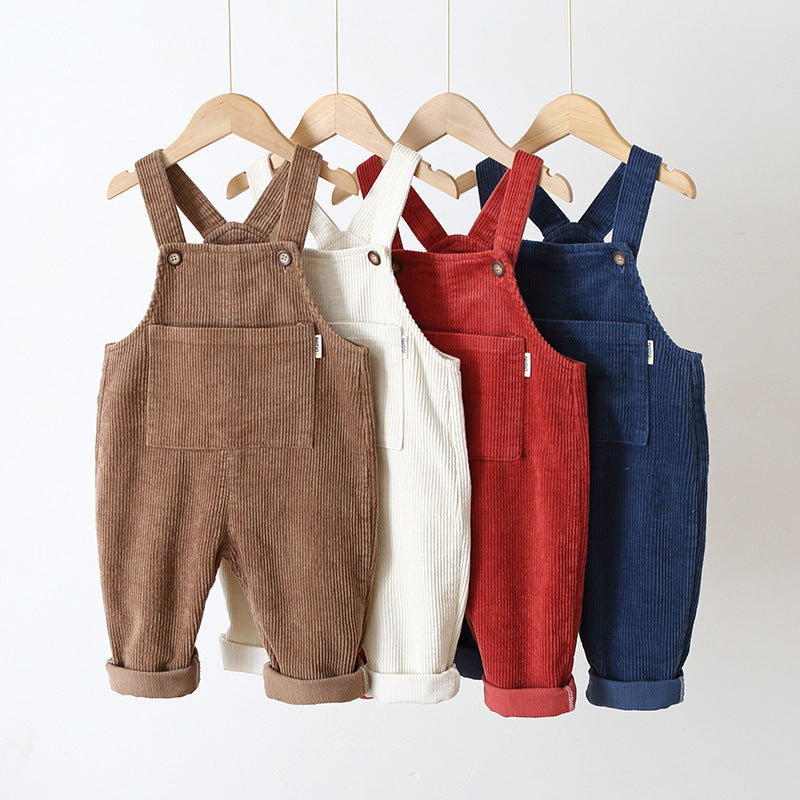 Baby Kid Unisex Solid Color Muslin&Ribbed Jumpsuits Wholesale 220817277