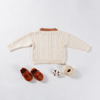 Load image into Gallery viewer, Baby Kid Unisex Color-blocking Crochet Cardigan Wholesale 22081728
