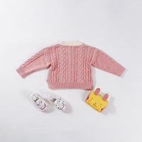 Load image into Gallery viewer, Baby Kid Unisex Color-blocking Crochet Cardigan Wholesale 22081728
