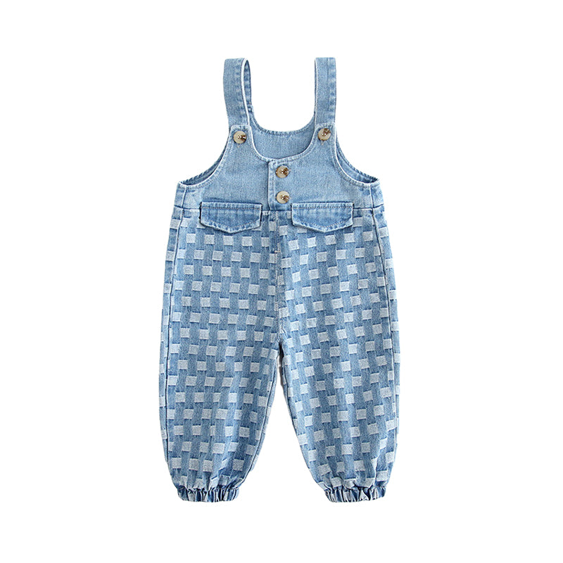 Baby Kid Unisex Checked Jumpsuits Wholesale 220817287