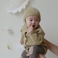 Load image into Gallery viewer, Baby Unisex Solid Color Crochet Rompers Wholesale 22081730
