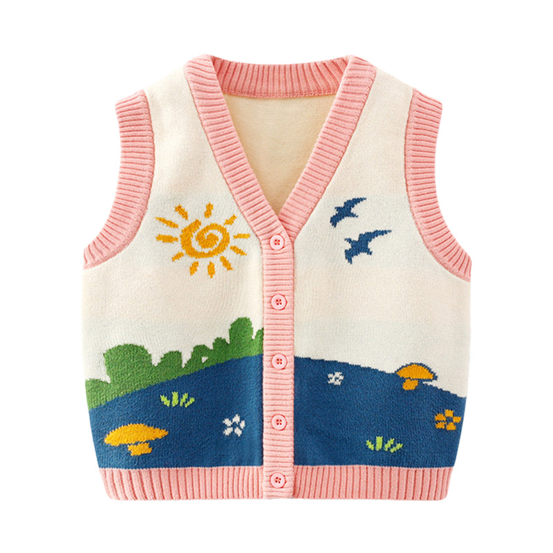 Baby Kid Unisex Cartoon Vests Waistcoats Wholesale 220817304