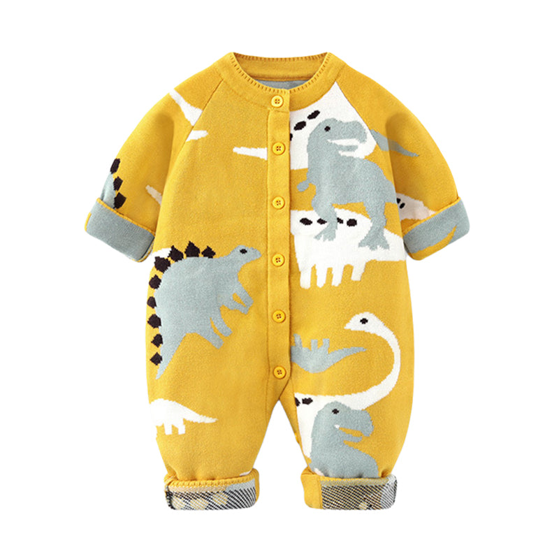 Baby Unisex Dinosaur Cartoon Jumpsuits Wholesale 220817305