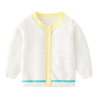 Load image into Gallery viewer, Baby Kid Girls Color-blocking Crochet Cardigan Wholesale 220817334
