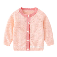 Load image into Gallery viewer, Baby Kid Girls Color-blocking Crochet Cardigan Wholesale 220817334
