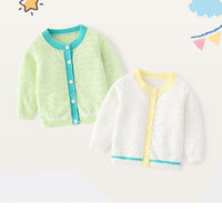 Load image into Gallery viewer, Baby Kid Girls Color-blocking Crochet Cardigan Wholesale 220817334
