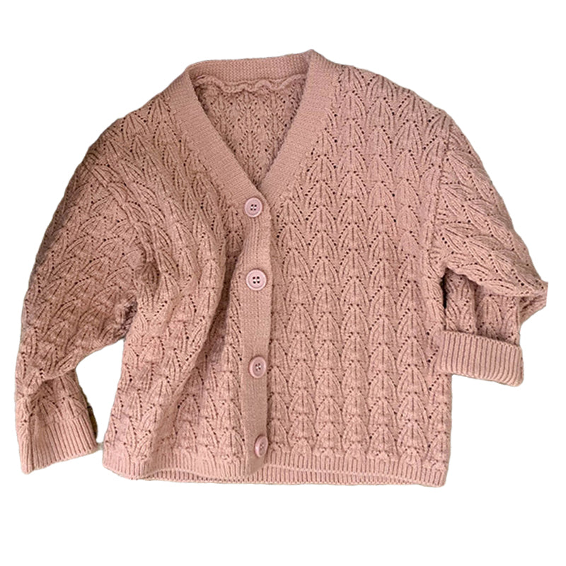 Baby Kid Girls Solid Color Cardigan Wholesale 220817430