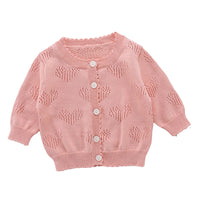 Load image into Gallery viewer, Baby Girls Solid Color Crochet Cardigan Wholesale 22081744
