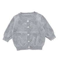 Load image into Gallery viewer, Baby Girls Solid Color Crochet Cardigan Wholesale 22081744
