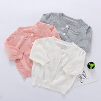 Load image into Gallery viewer, Baby Girls Solid Color Crochet Cardigan Wholesale 22081744
