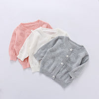 Load image into Gallery viewer, Baby Girls Solid Color Crochet Cardigan Wholesale 22081744
